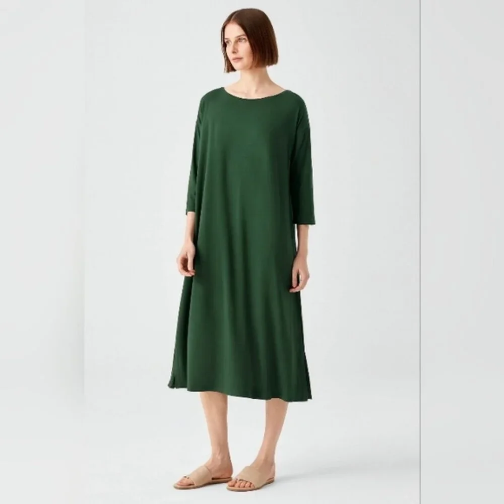 Weekend Max Mara Relaxed Fit Midi Dress Dark Green Size 10